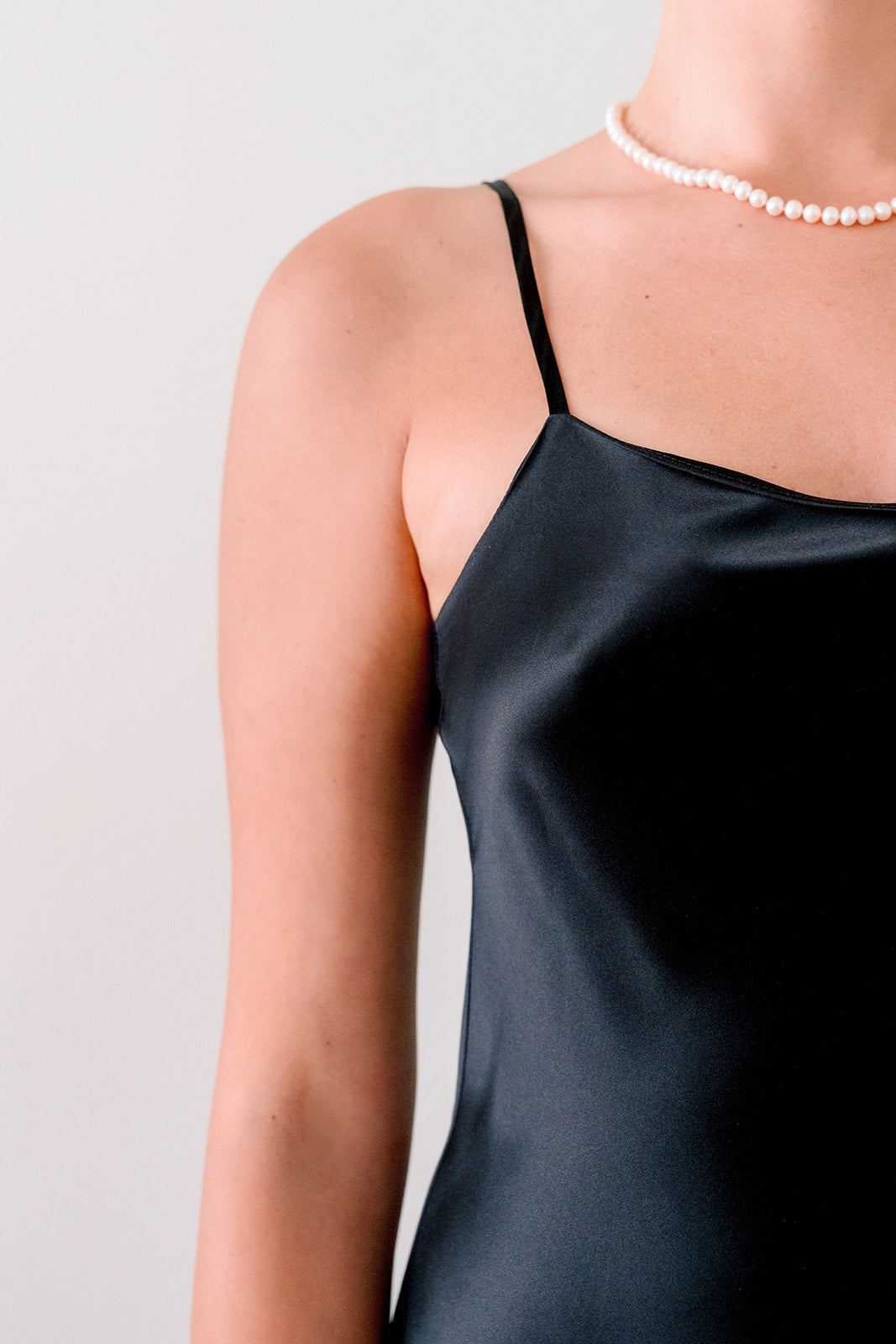 The Noir Silk Slip Dress