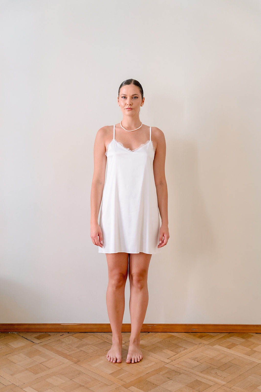 The Petite mini slip dress