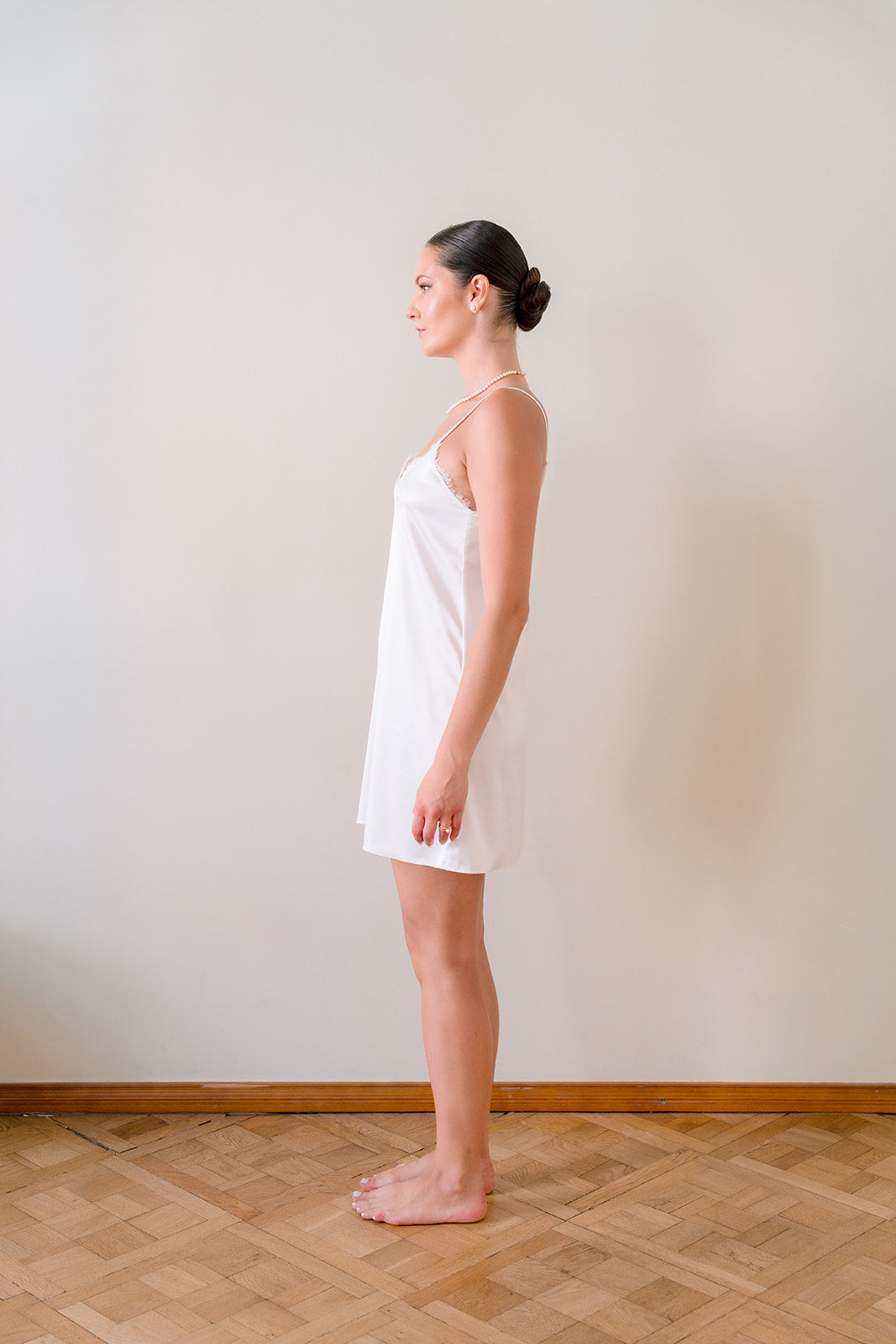 The Petite mini slip dress