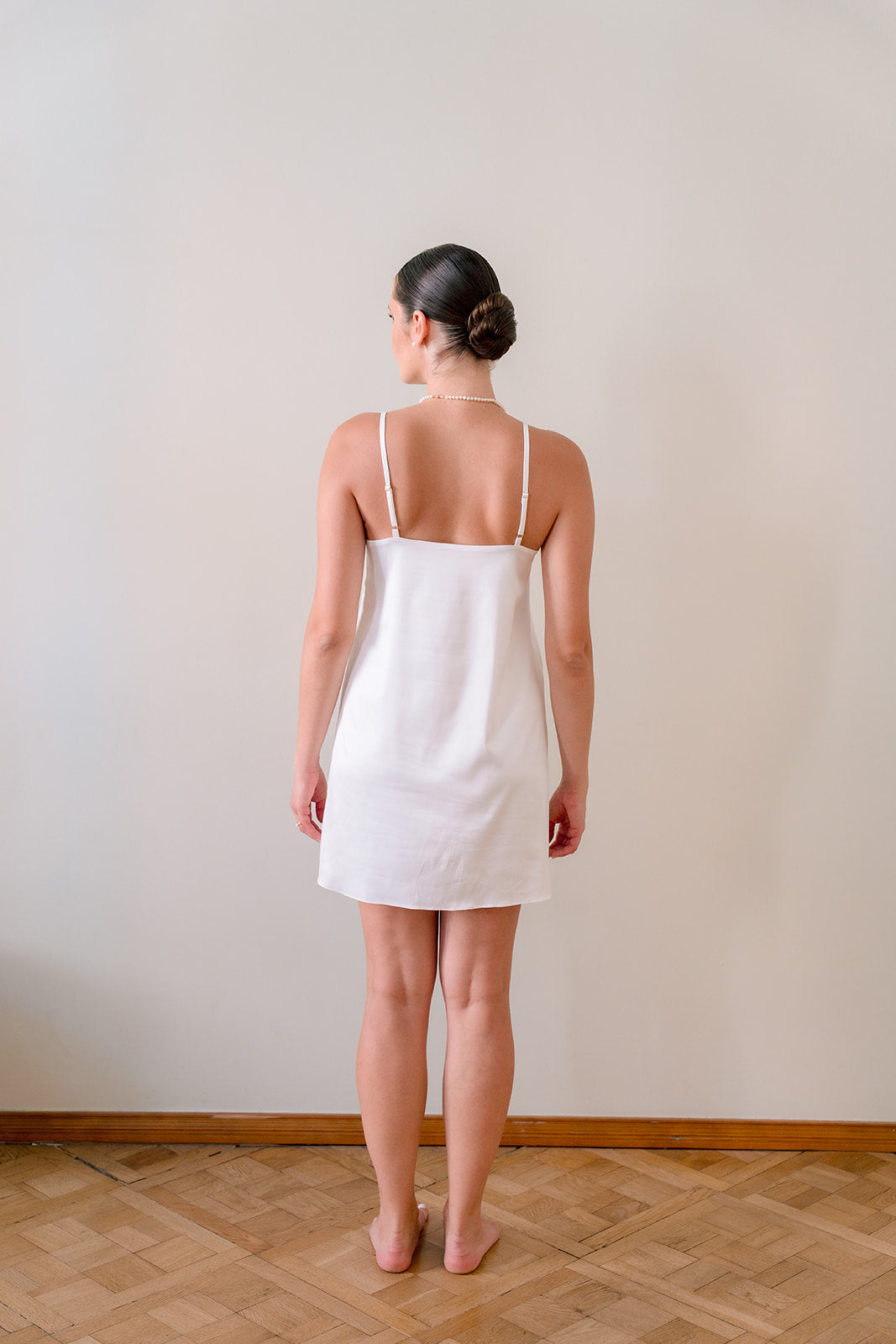 The Petite mini slip dress