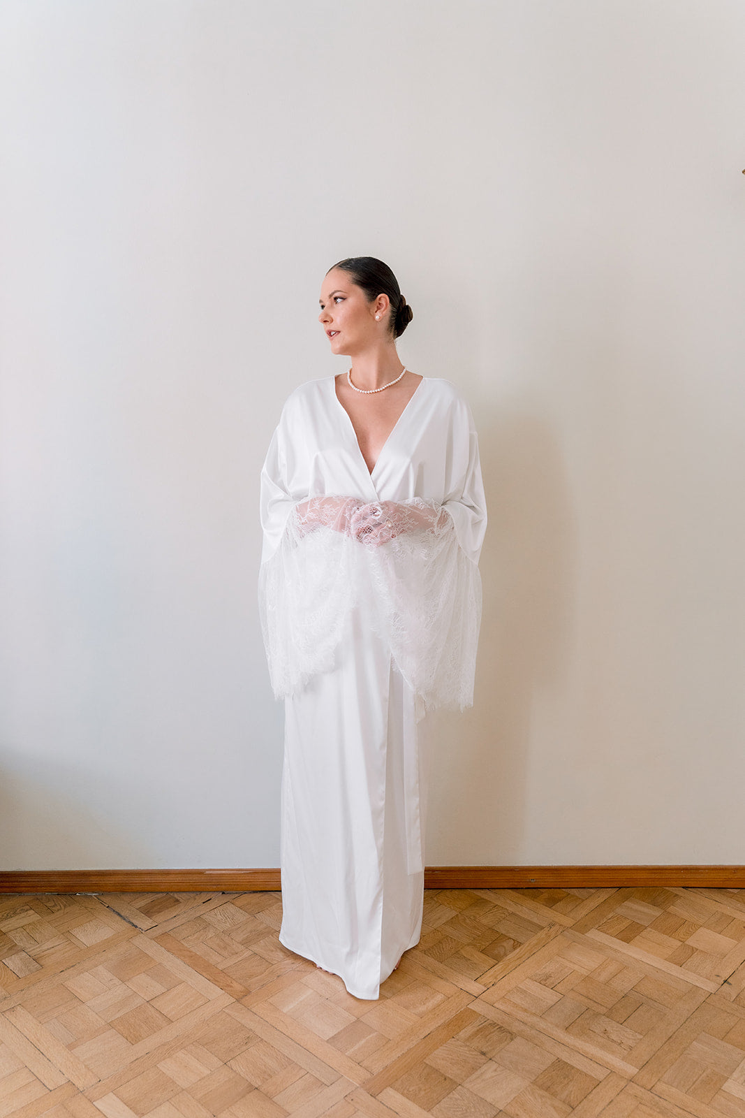 The Maria Lace Bridal Gown Robe