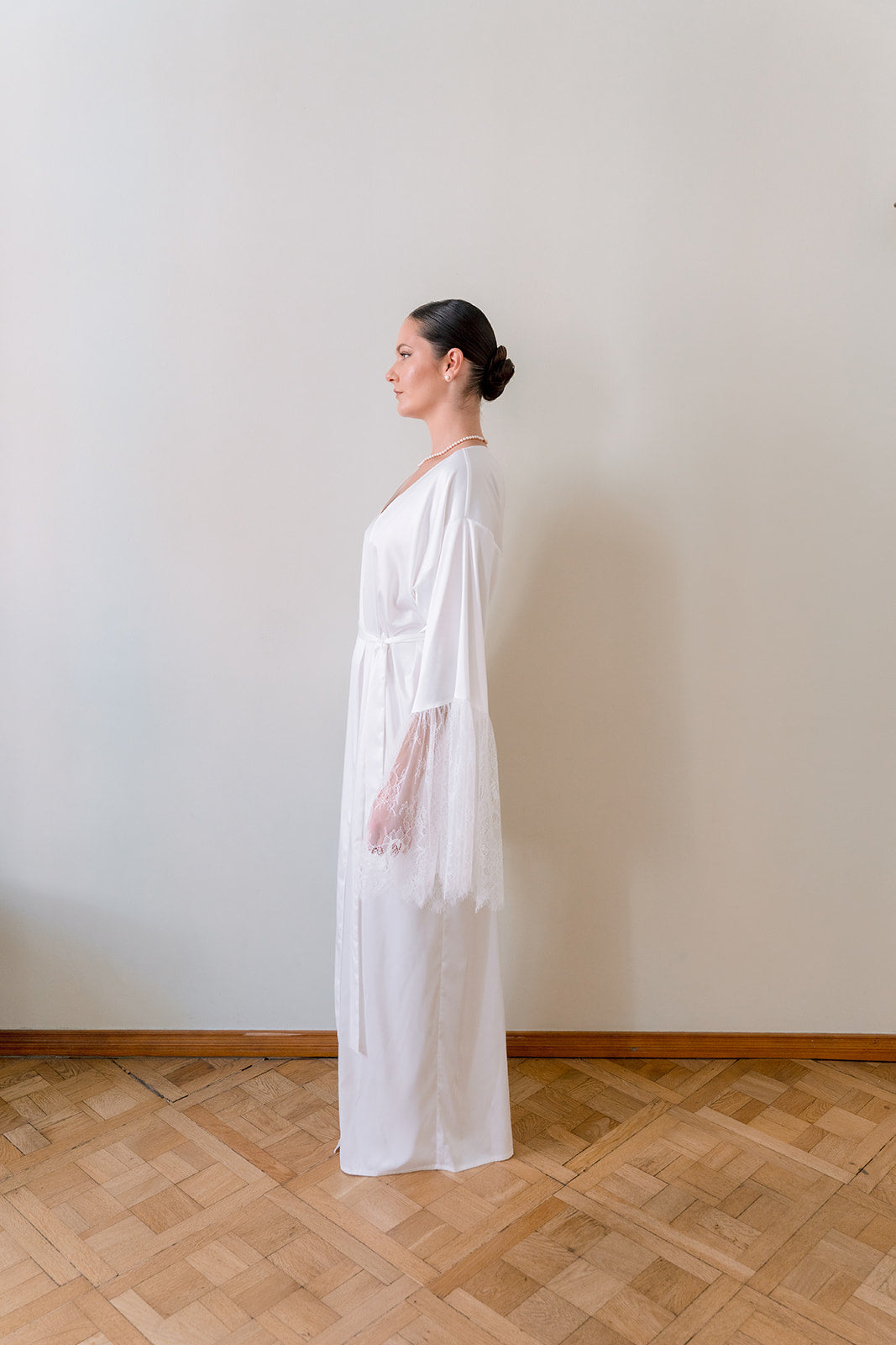 The Maria Lace Bridal Gown Robe