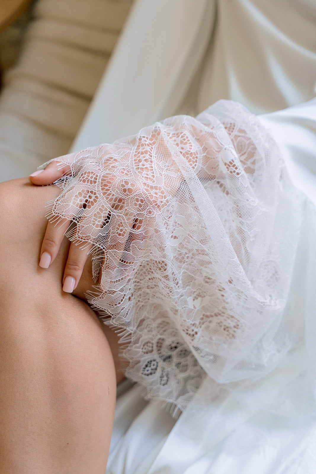 The Maria Lace Bridal Gown Robe